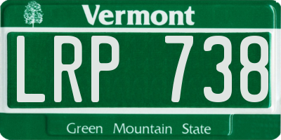VT license plate LRP738