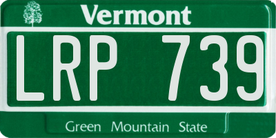 VT license plate LRP739