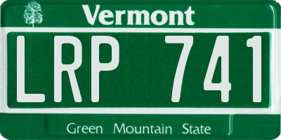VT license plate LRP741