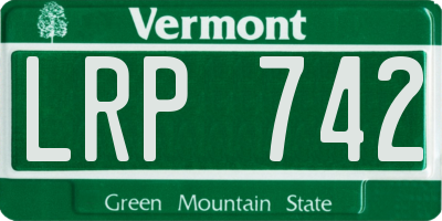 VT license plate LRP742
