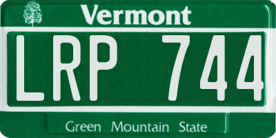 VT license plate LRP744