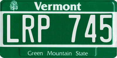 VT license plate LRP745