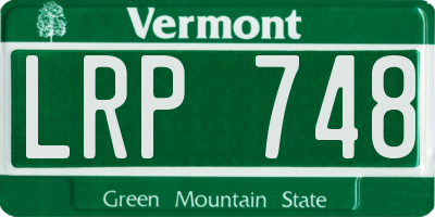 VT license plate LRP748