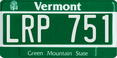 VT license plate LRP751