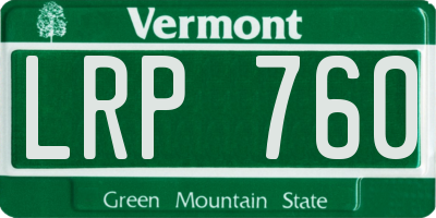 VT license plate LRP760