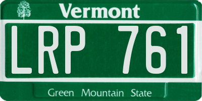VT license plate LRP761