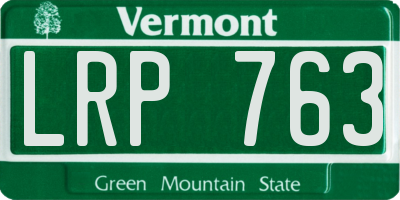 VT license plate LRP763