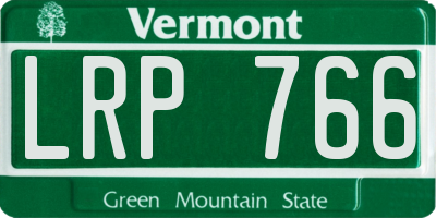 VT license plate LRP766