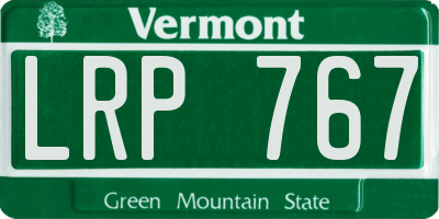 VT license plate LRP767
