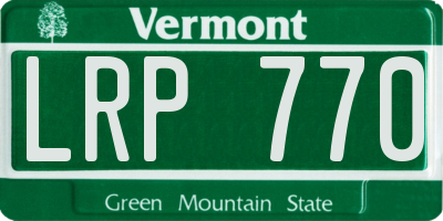 VT license plate LRP770