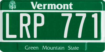 VT license plate LRP771
