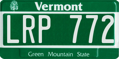 VT license plate LRP772