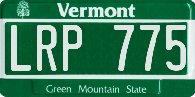 VT license plate LRP775