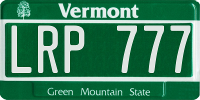 VT license plate LRP777