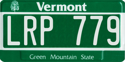 VT license plate LRP779