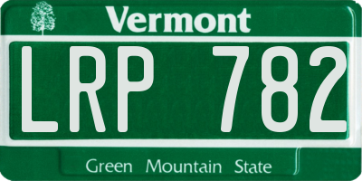 VT license plate LRP782