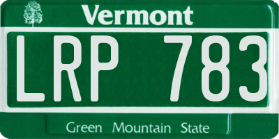 VT license plate LRP783