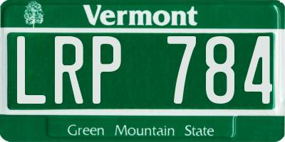 VT license plate LRP784