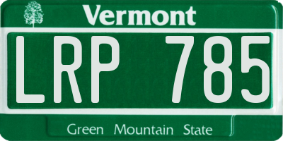 VT license plate LRP785