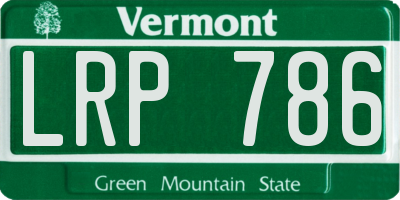 VT license plate LRP786