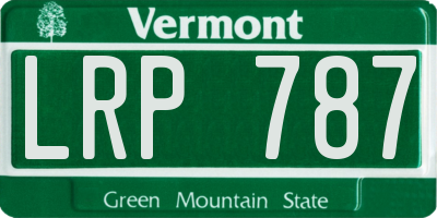 VT license plate LRP787
