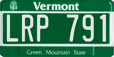VT license plate LRP791