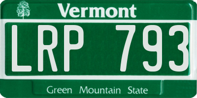 VT license plate LRP793