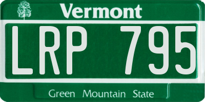 VT license plate LRP795