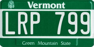 VT license plate LRP799