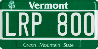 VT license plate LRP800