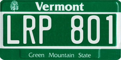 VT license plate LRP801