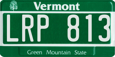 VT license plate LRP813