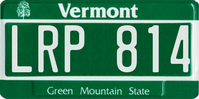 VT license plate LRP814