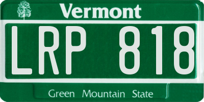 VT license plate LRP818