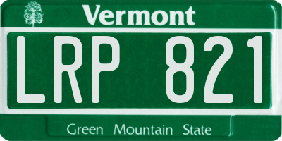 VT license plate LRP821