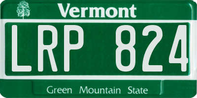 VT license plate LRP824