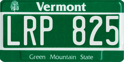 VT license plate LRP825