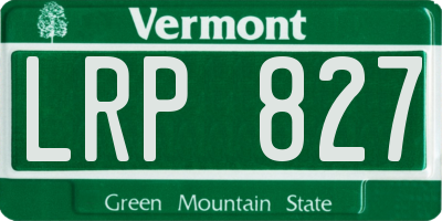 VT license plate LRP827