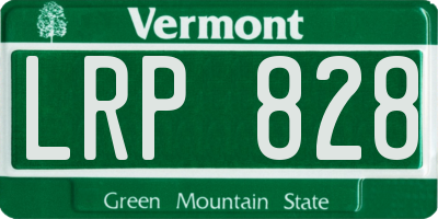 VT license plate LRP828