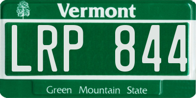 VT license plate LRP844