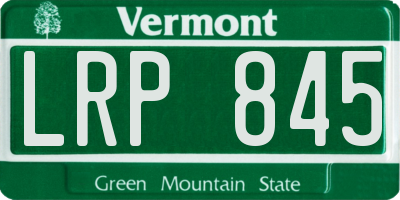 VT license plate LRP845