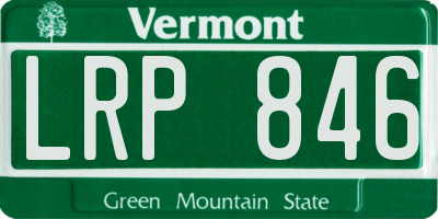 VT license plate LRP846