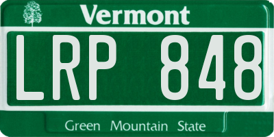 VT license plate LRP848