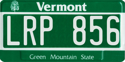 VT license plate LRP856