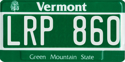 VT license plate LRP860