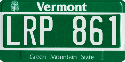 VT license plate LRP861