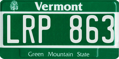 VT license plate LRP863