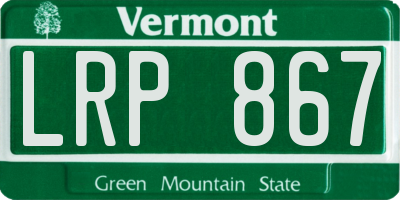 VT license plate LRP867