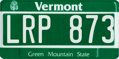 VT license plate LRP873
