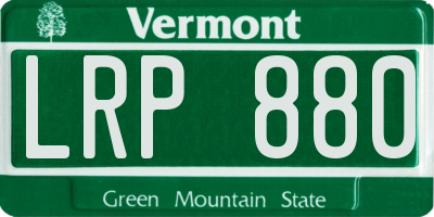 VT license plate LRP880